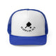 Royal trucker cap with "Happy Place" text with a paddle and ball icon