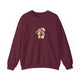 Squirrel pickleball crewneck sweatshirt in Maroon