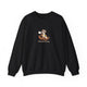 Otter pickleball crewneck sweatshirt in Black