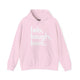 Light pink pickleball hoodie with a lob, laugh, love text design and pickleball icon